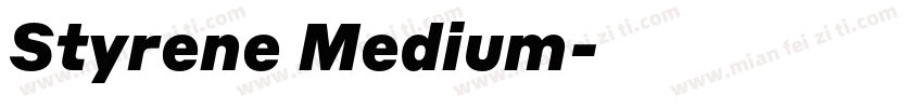 Styrene Medium字体转换